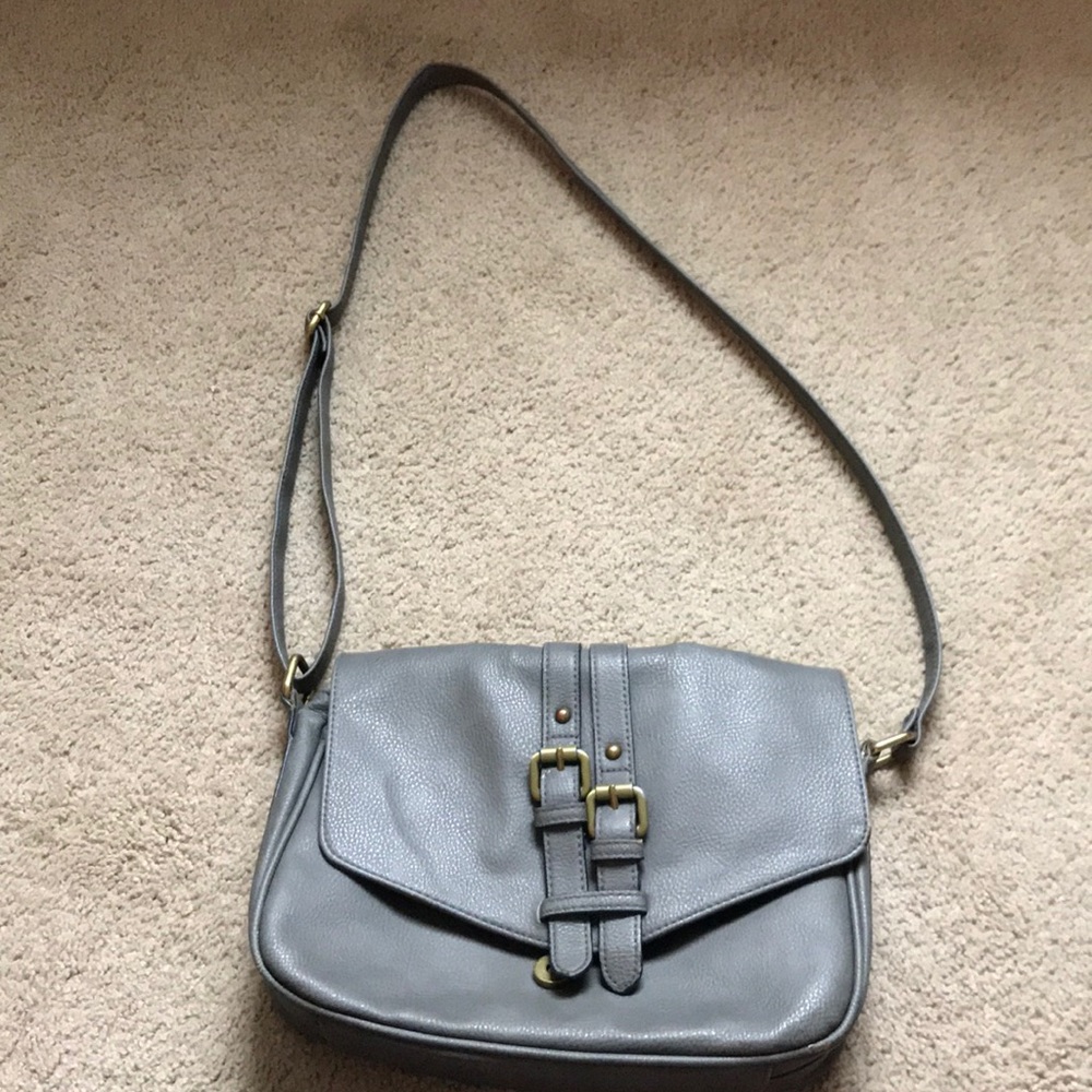 Grey shoulder bag